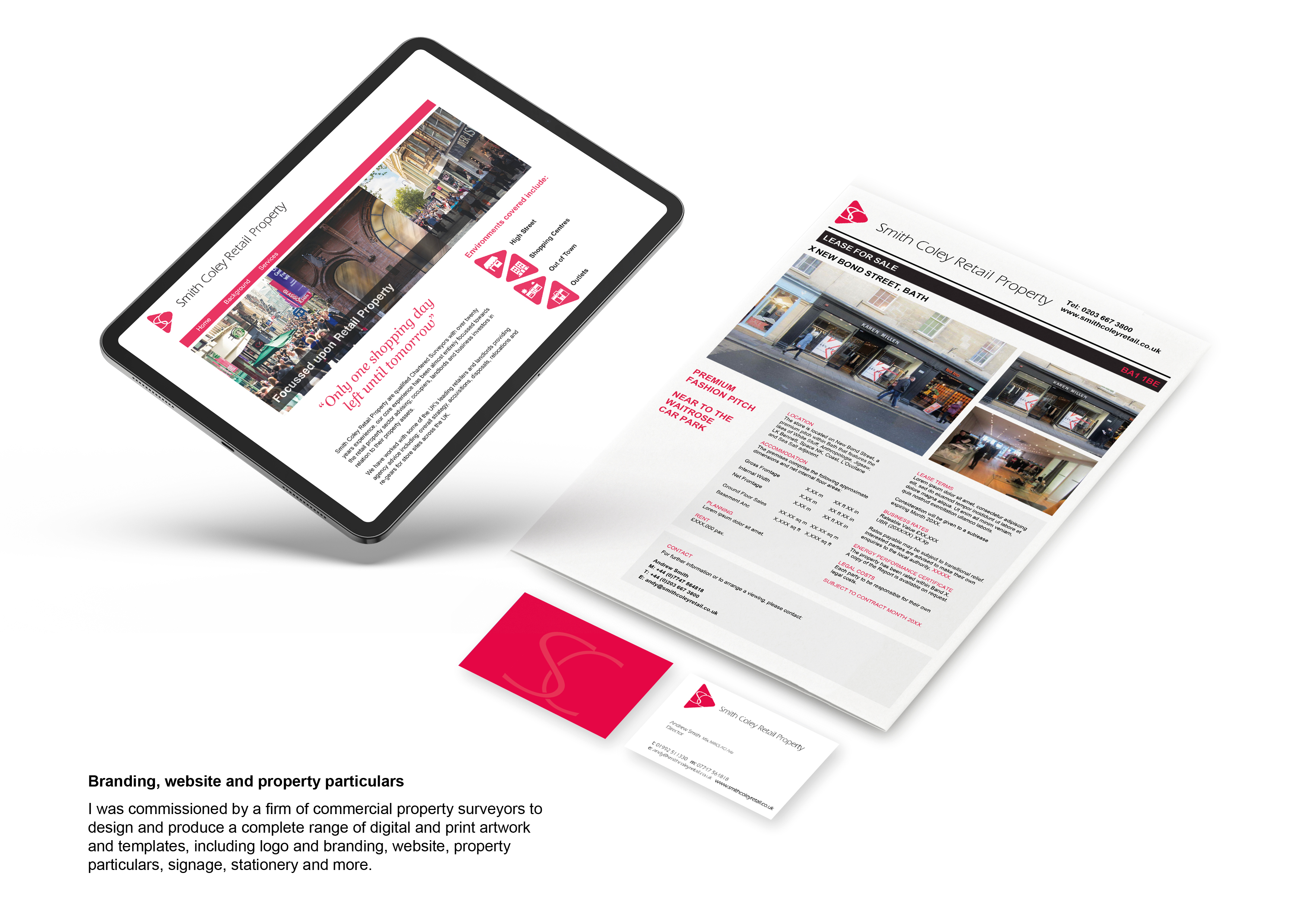 Smith Coley Retail. Branding, Property Particulars and Website
