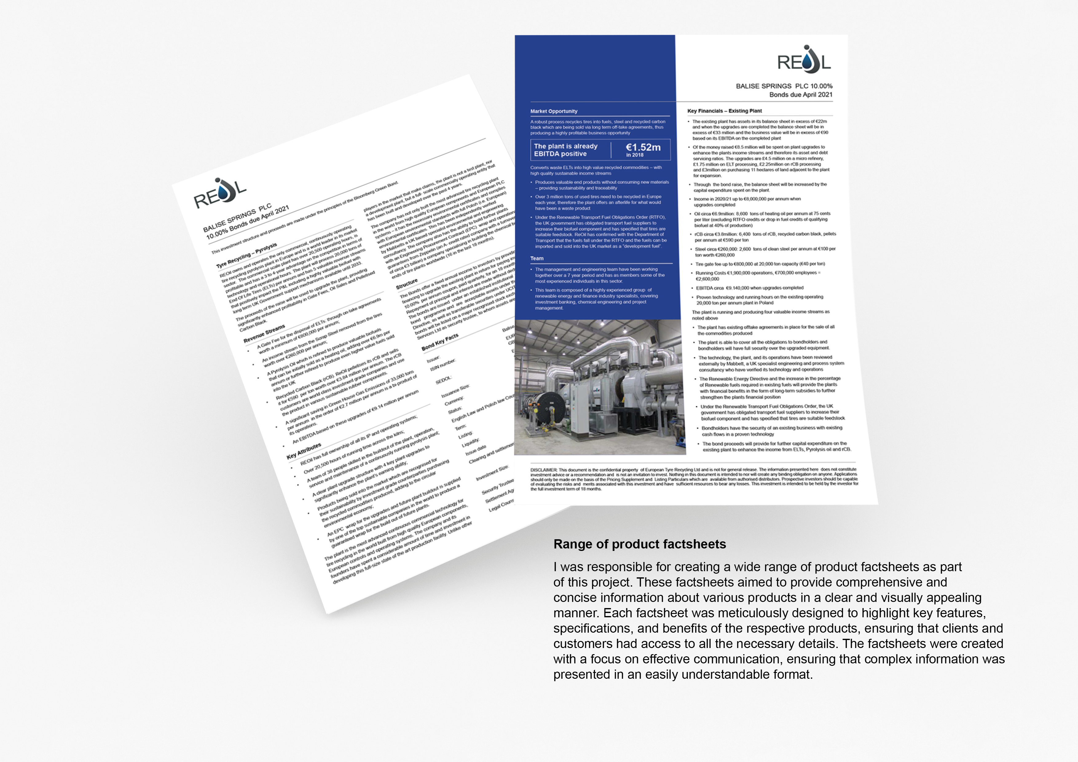 Financial Product Fact Sheets